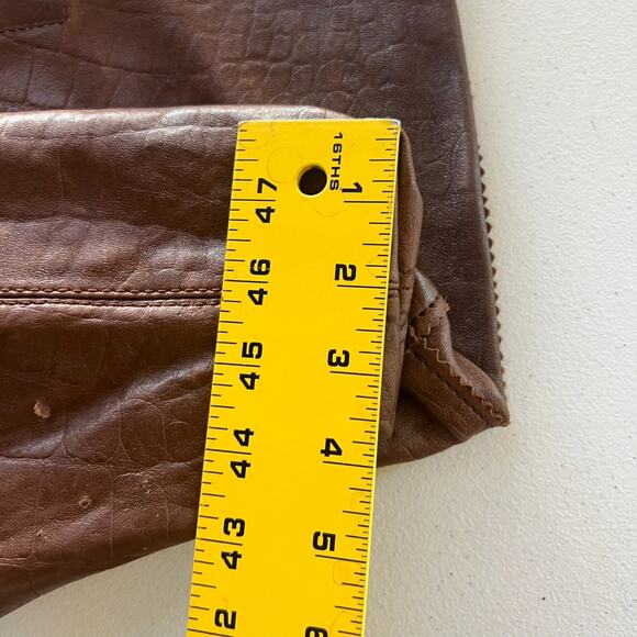 Banana Republic Women's Shoulder Tote Bag Soft Leather Croc Print Magnetic - Picture 6 of 12